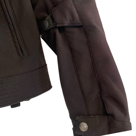 Mens Street & Steel Black Padded Full Zip Biker Bomber Jacket Size Medium - Picture 14 of 16